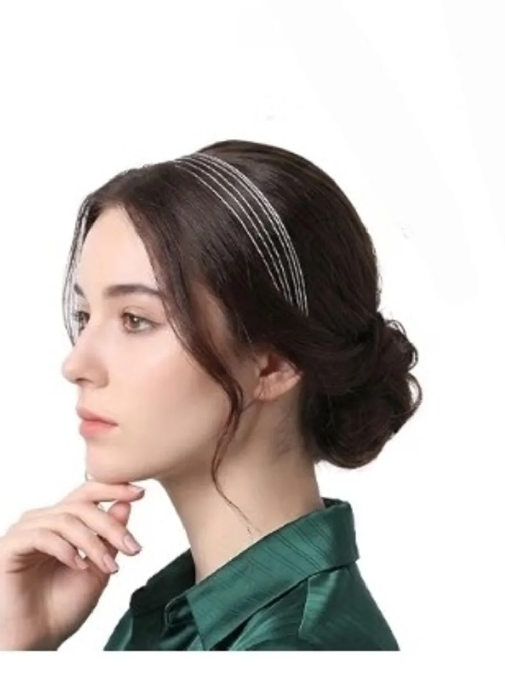 Silver Multi-Layered Row Metallic Headband - Women Accessories BNIB